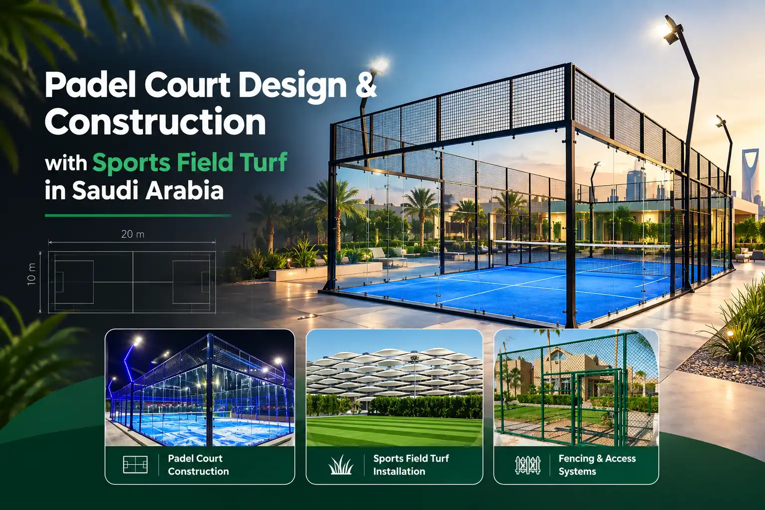 Professional padel court design