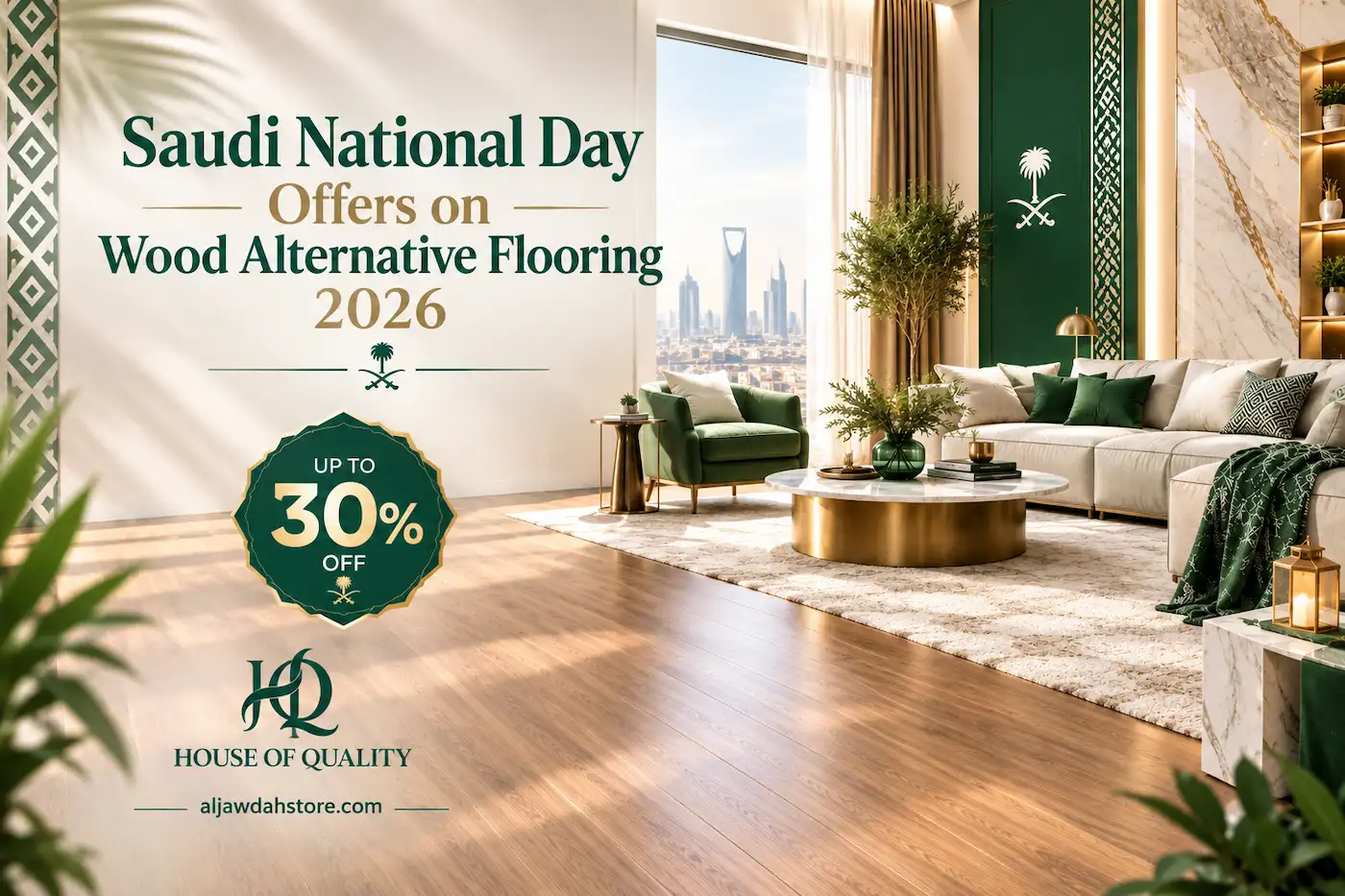 Saudi National Day Offers on Wood Alternative Flooring 2026