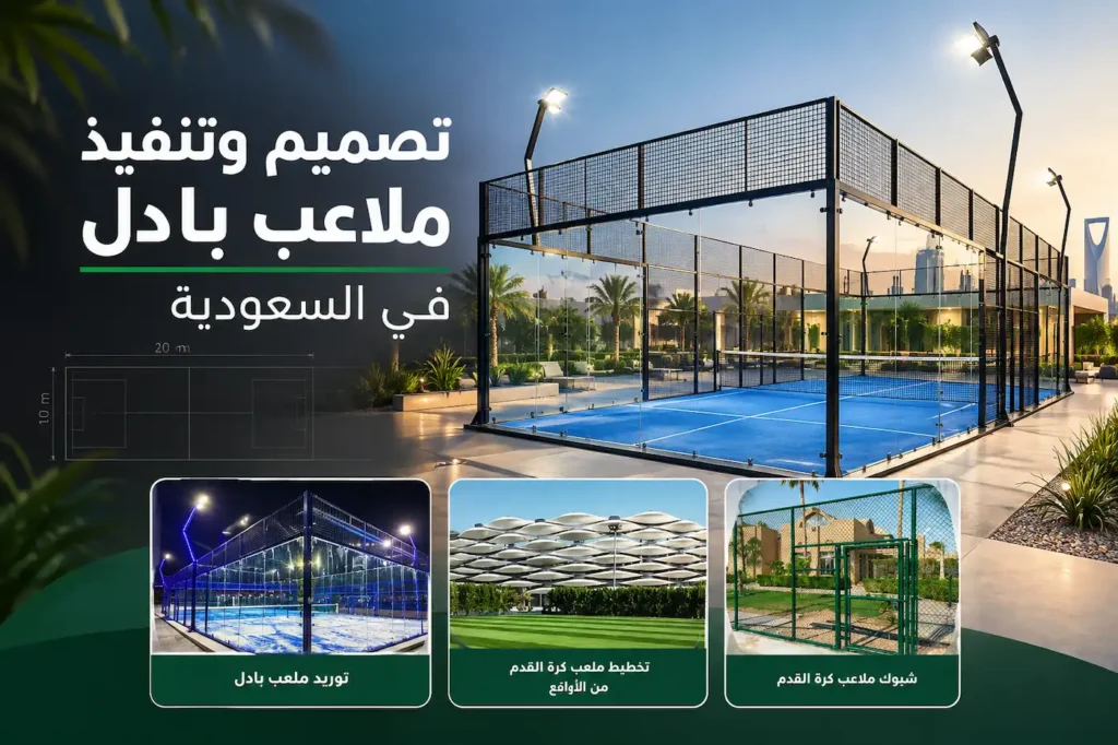 تصميم وتنفيذ ملاعب بادل